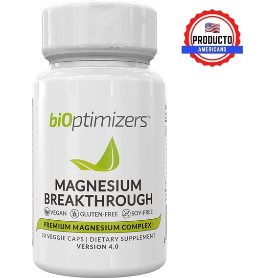 Magnesio Complex Premium 30 Caps, Bioptimezers Americano Sabor Sin sabor