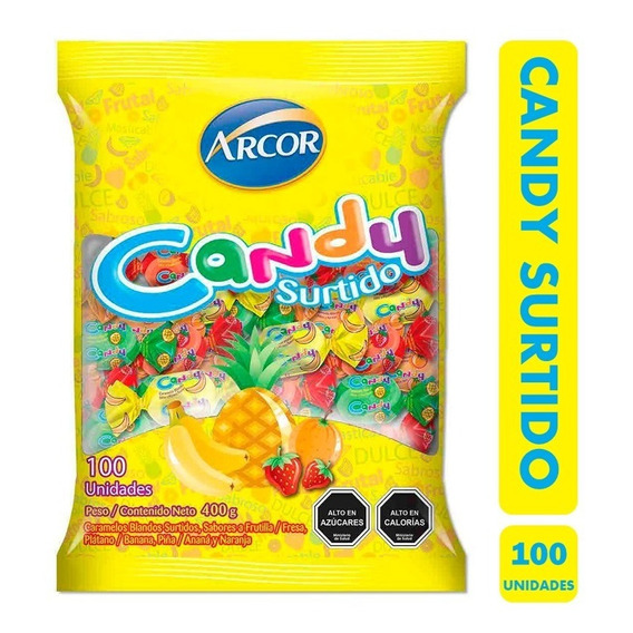 Masticable Candy Surtido Bolsa 100 Unidades