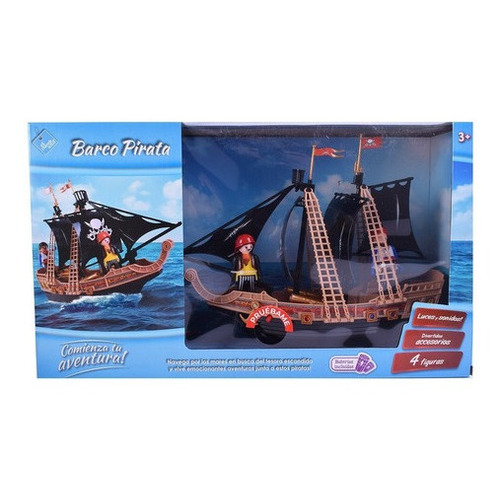 Barco Pirata  Con Muñecos Y Accesorios El Duende Azul 