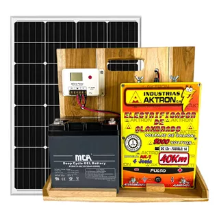 Energizador Aktron Solar Con Bateria 40km New Farmers Power 