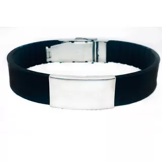 Pulsera/manilla De Identificación Con Placa En Acero