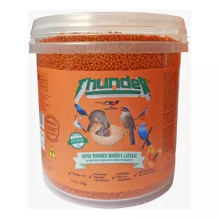 Ração Para Passáros Nutri Thunder Mamão E Laranja