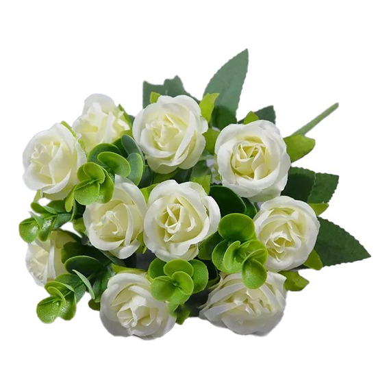 5 Ramos Flores Rose Artificiales Rama Decorativa 50 Flores