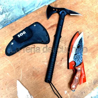 Cuchillo Vikingo + Hacha Tomahawk De Regalo