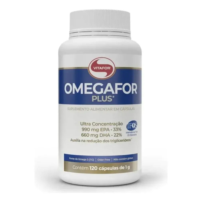 Suplemento Ômega 3 Vitafor Omegafor Plus 120 Cápsulas Sem Sabor