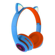 Auriculares Inalámbricos Orejitas Gato Luz Led Bluetooth Mic