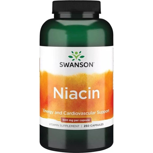 Niacina Swanson Energía Y Apoyo Cardiovascular 500mg 250ct Sabor Sin sabor