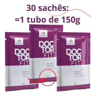 Kit 30 Sachê Doctor Fit Akmos Massagem E Alívio Das Dores