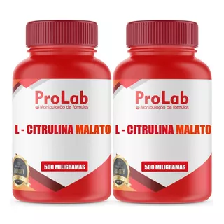 L-citrulina Malato 500 Mg (kit C/2 Frascos 120 Cápsulas)