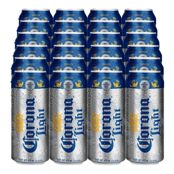 Cerveza Clara Pilsner Corona Light 24 Latones De 473 Ml.