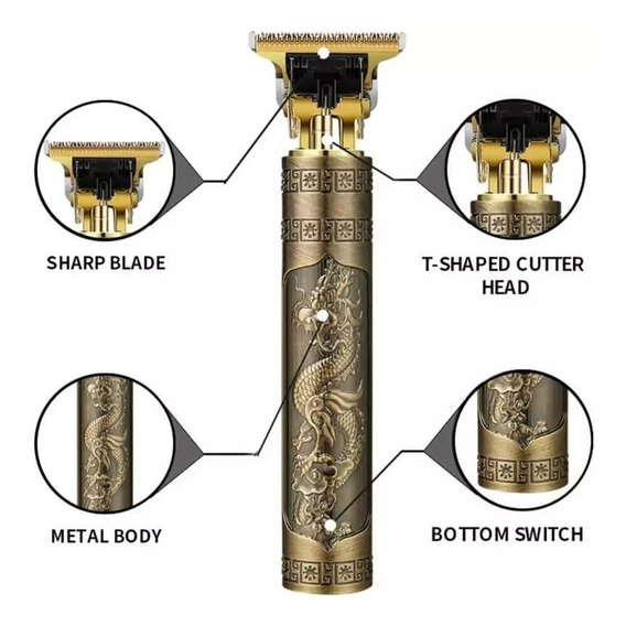 Máquina Para Cortar El Cabello - Barba - Trimmer Hair Dorado