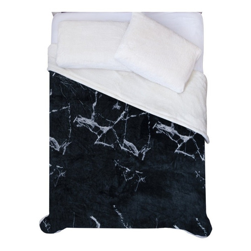 Cobija Tesso Cobertor Individual New York Lux color negro con diseño suave de 214cm x 150cm
