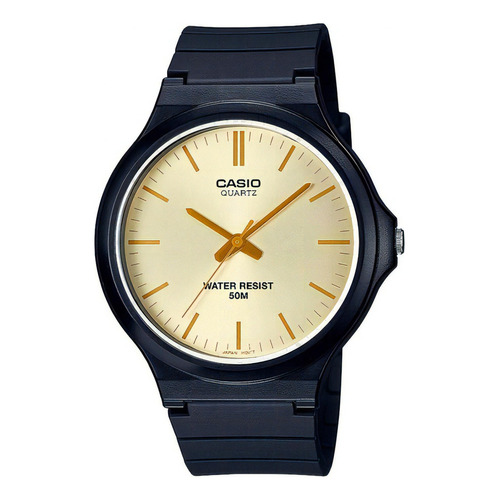 Correa De Resina De Cuarzo Clásico Casio, Negro, Reloj Casu