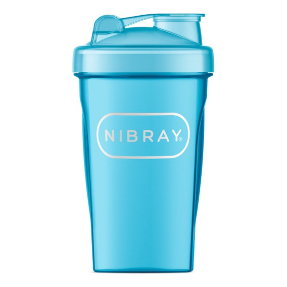 Shaker Deportivo Celeste C/ Mezclador De Acero 400 Ml Nibray