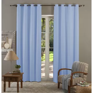 Cortina Blackout Blecaute Pvc Corta Luz 2,00 X 1,30 Cozinha Cor Azul-claro