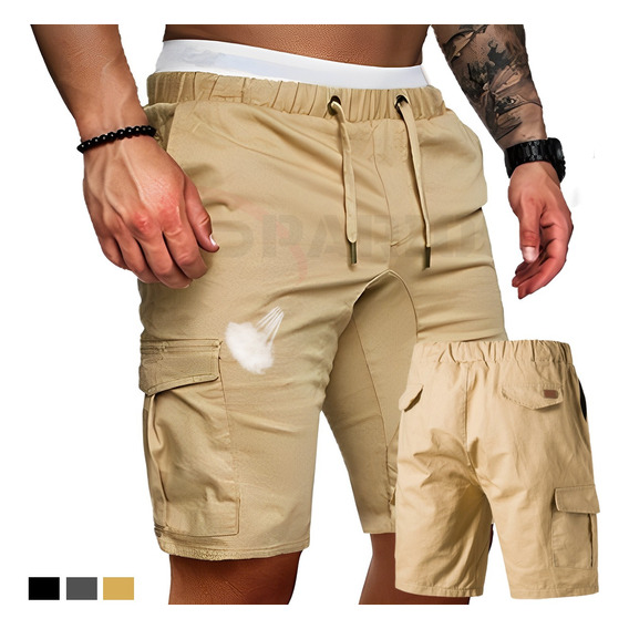 Bermudas Y Shorts Movimiento Pantalones Cargo Con Cordones 