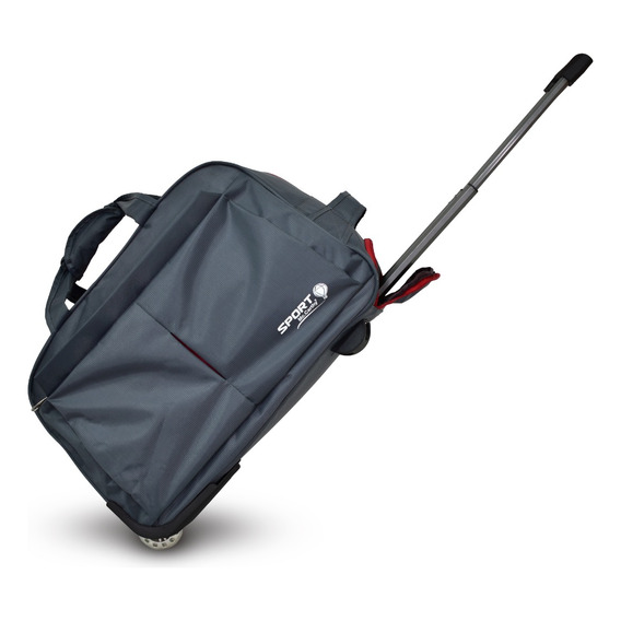 Maletín Deportivo Con Ruedas Duffle Rodante Msp-716 Carry On Color Gris GRIS/ROJO