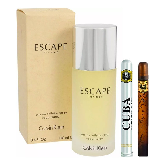 Calvin Klein Ck Escape Caballero 100ml+perfume Cuba 35ml