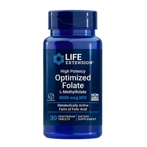 Life Extension Folato Alta Potencia - 30 Vegcaps - Sin sabor