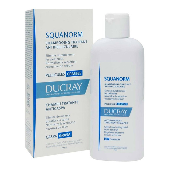 Shampoo Ducray Squanorm Para Caspa Grasa 200ml