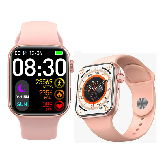 Reloj Inteligente T900 Pro Max Smart Watch Bluetooth Correa 45 mm Pantalla táctil Llamadas Notificaciones Sensor De Ritmo Cardiaco Rosa