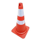 Cone Flexível Laranja/branco Faixa Refletiva - 75cm