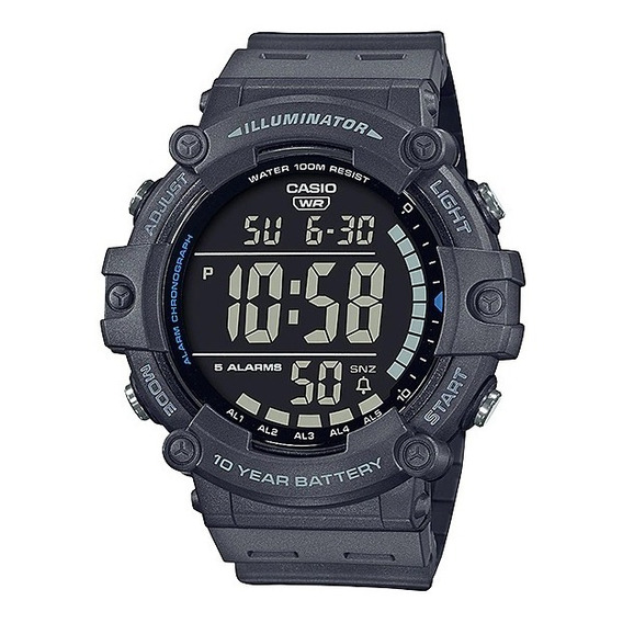 Reloj Casio Ae 1500wh-8bv Digital Hombre - Negro Color de la correa Gris