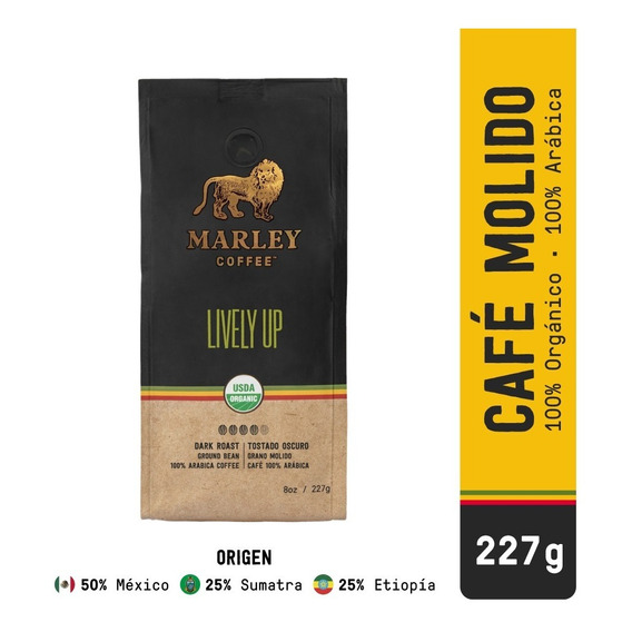 Café Grano Molido · Lively Up! 227 G · Marley Coffee