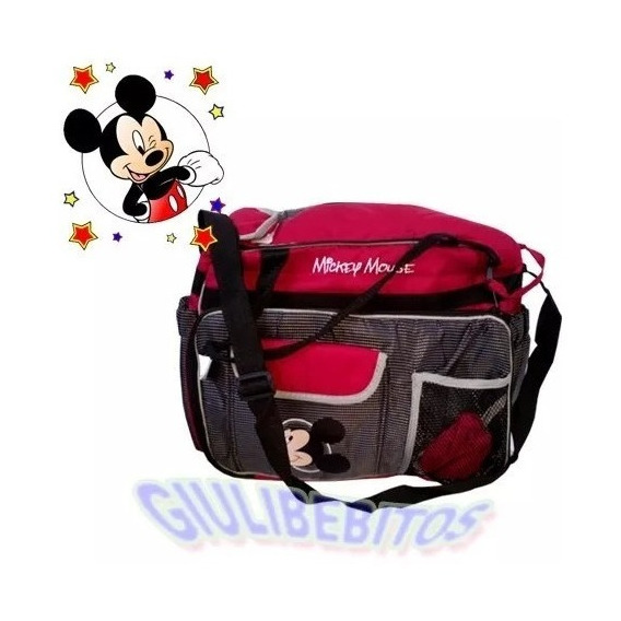 Bolso Maternal Organizador Con Cambiador Disney Mickey Mouse