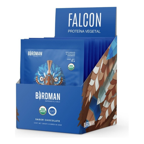 Falcon Protein Multipack 12 Sobres 30gr C/u Proteína Vegana Sabor Chocolate