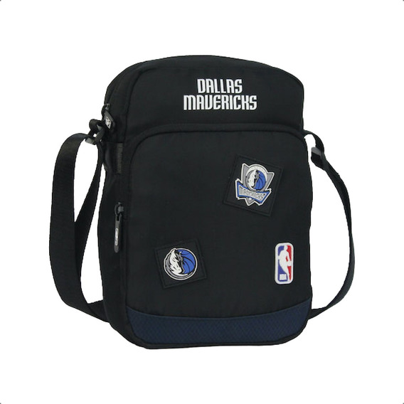 Cartera Bandolera Nba 27622 Diseño Liso De Poliéster  27628 Con Correa De Hombro Negra Asas Color Ne