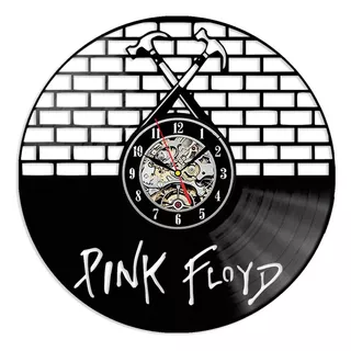 Reloj De Pared Pink Floyd En Disco De Vinilo Lp De 30cm