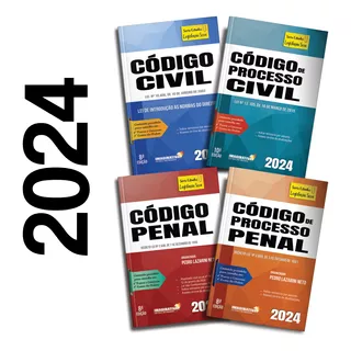 Kit Livros 2023 - Código Civil + Código Processo Civil + Código Penal + Código De Processo Penal