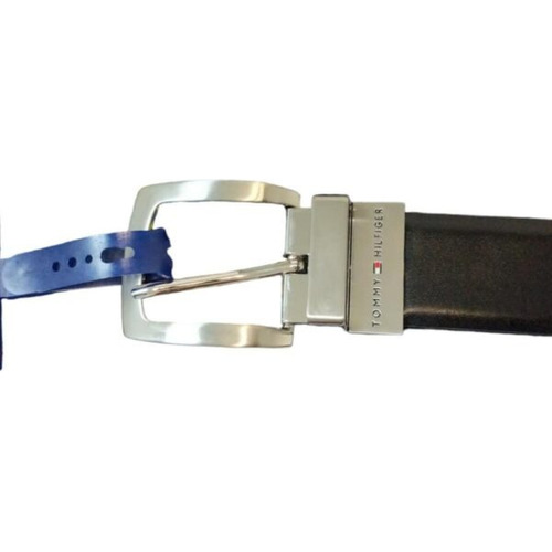 Cinturon Tommyhombre Reversible Talla M Cod. 1619 Color Negro/café Diseño De La Tela Liso