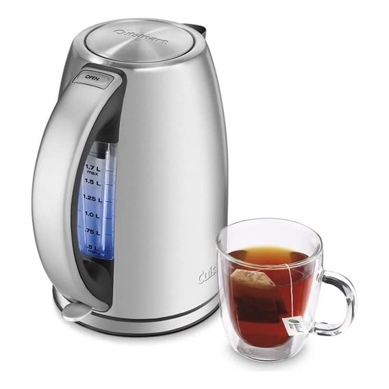 Hervidor eléctrico inalámbrico Cuisinart de acero inoxidable, 1,7 L