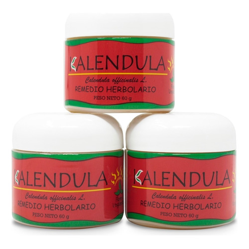  Pomada Natural De Caléndula Altamente Concentrada 60g 3 Pack