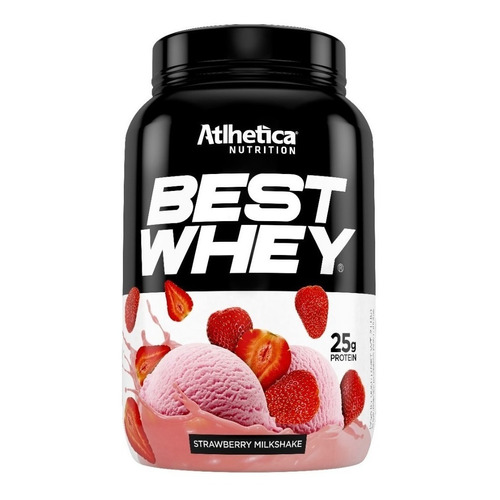 Suplemento en polvo Atlhetica Nutrition  Best Whey Best Whey proteínas sabor strawberry milkshake en pote de 900mL
