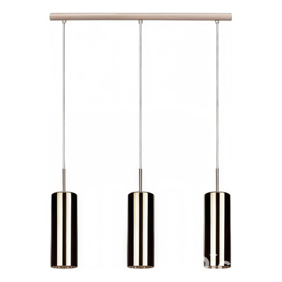 Colgante Selvino 3xe27 Acero/vidrio Dorado Negro