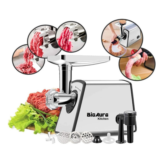 Molino Carne Electrico Con Embutidor Kubbe Longaniza Bco Deus Kitchen