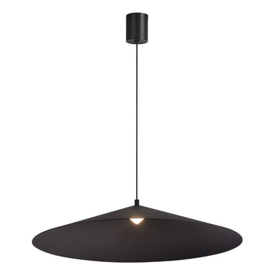 Colgante Valk 12w Calido Ø550x115mm 7050 Negro Aluminio Negro