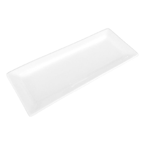 Plato Rectangular Bajo Porcelana Blanco 36cm Star Square