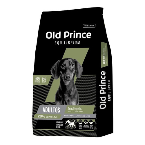 Alimento Old Prince Equilibrium para perro adulto de raza pequeña sabor pollo y arroz en bolsa de 3 kg