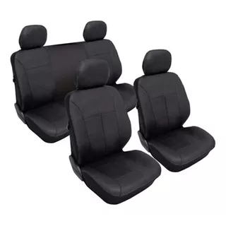 Cubre Asiento Funda Eco Cuero Auto Universal Negro Premium