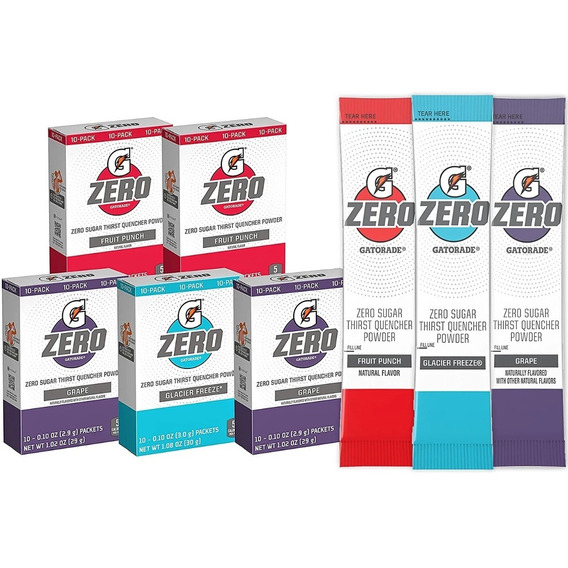 Gatorade Zero Polvo 50 Sticks Ponche De Frutas Mix