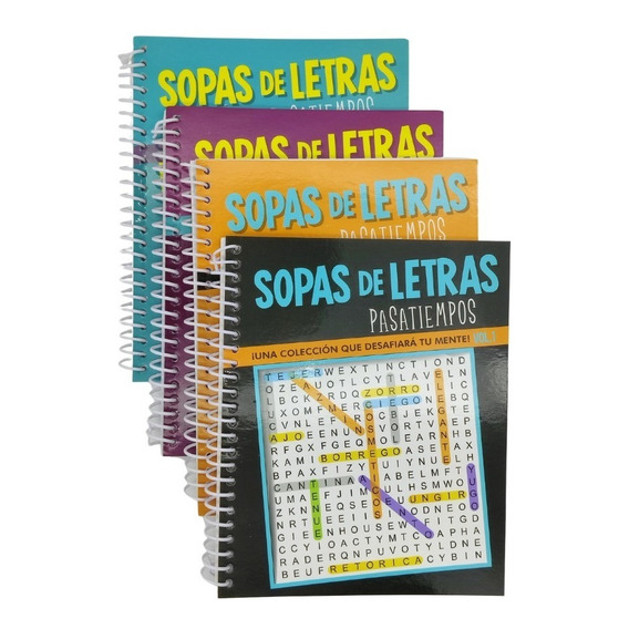 Set De 4 Sopas De Letras Pasatiempos