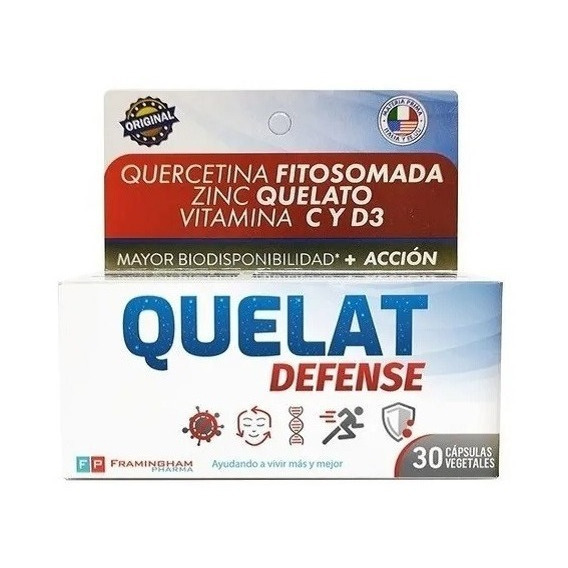 Quelat Defense X 30 Capsulas Vegetales Original 