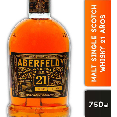 Whisky Single Malt Aberfeldy 21 Años 750cc 1 Unidad