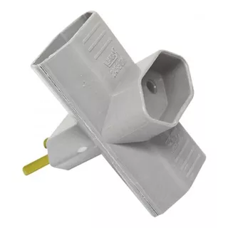 Adaptador De Tomada Tipo T 02 Pinos 03 Saídas 10a Radial