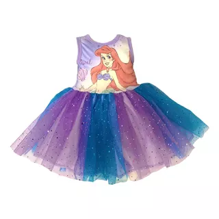 Vestido Disney Estampado Princes Ariel