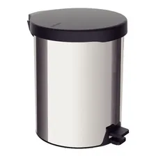 Basurero Pedal Tramontina New 12 L Pulido Gris